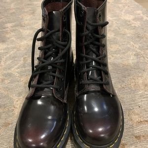Doc Marten patent leather boots Cherry Red